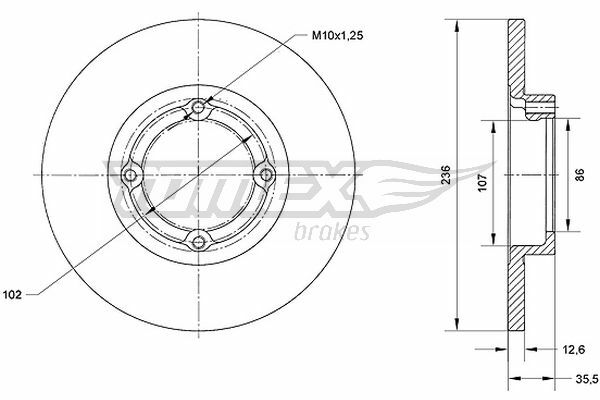 Brzdový kotúč TOMEX Brakes